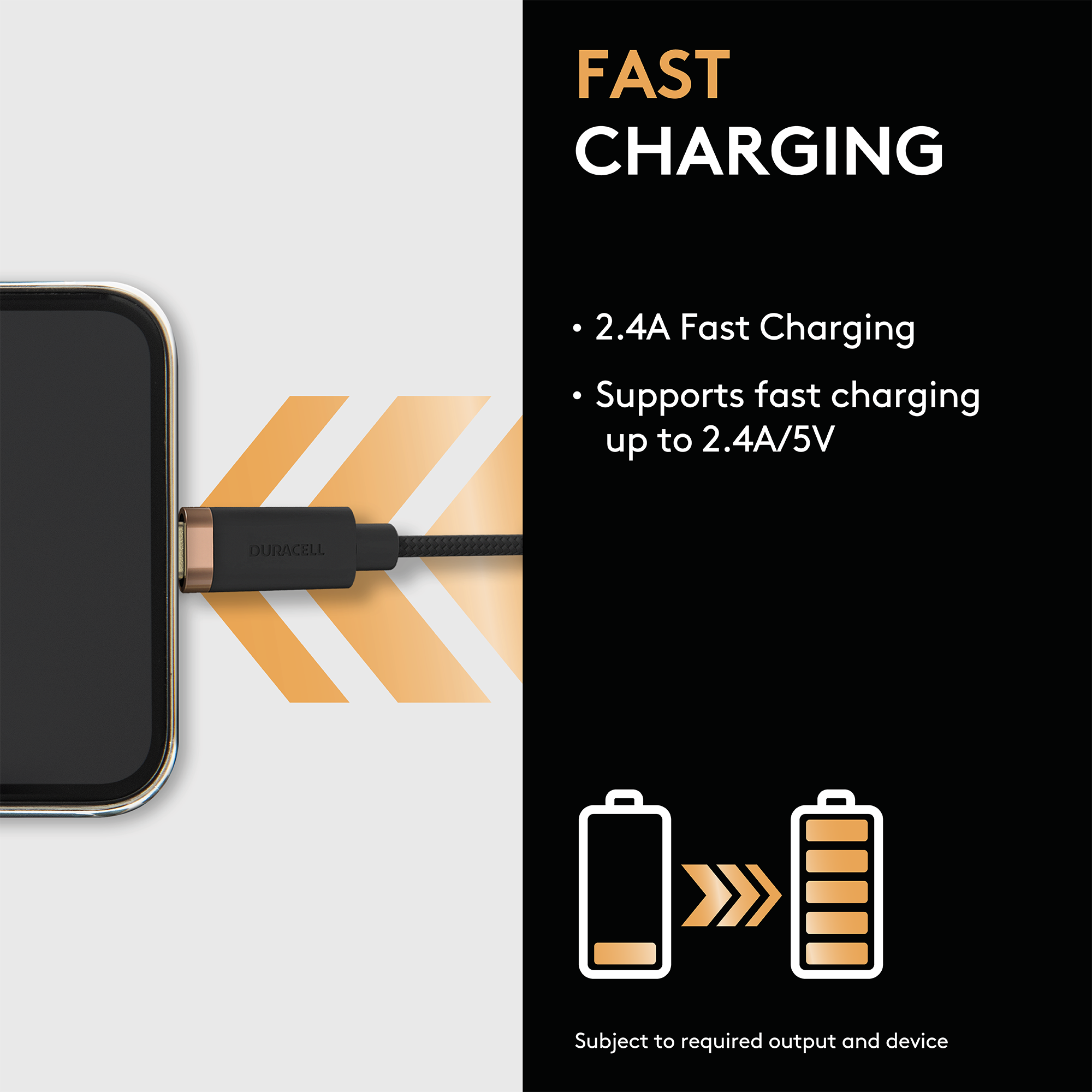 Duracell 1m USB-A'dan Micro'ya Şarj Kablosu